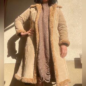 Vintage Steve Madden Suede Shearling Coat